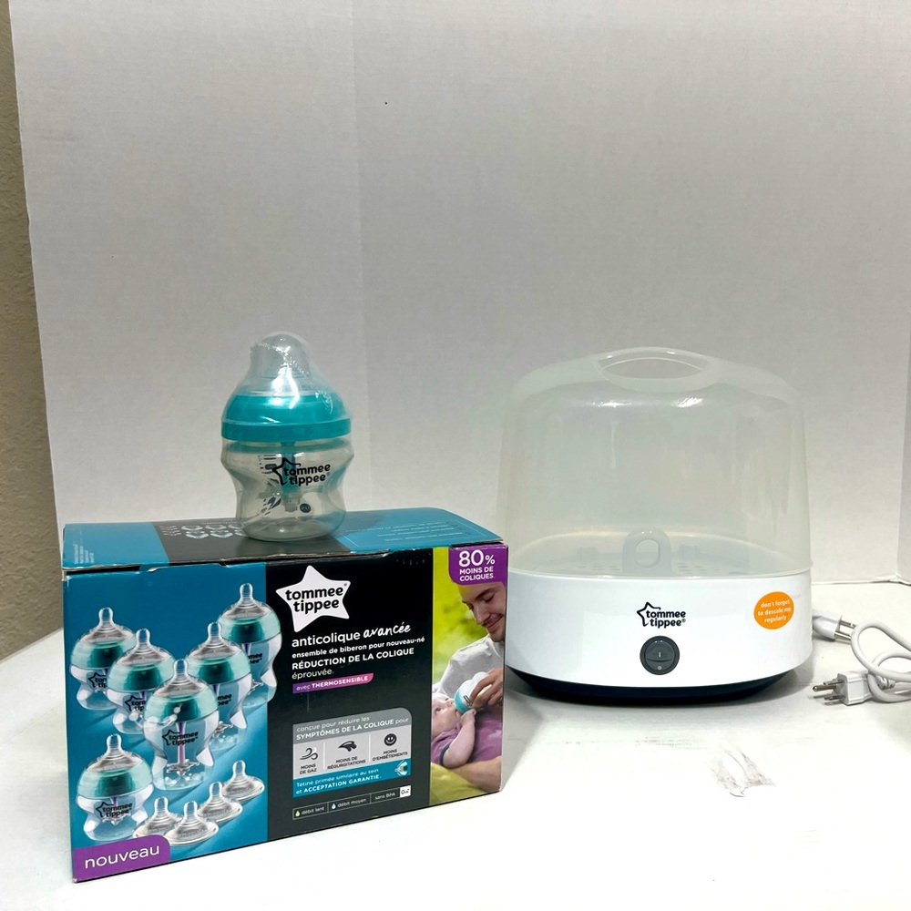 Tommee Tippee bundle, bottle warmer, bottle steamer, bottles